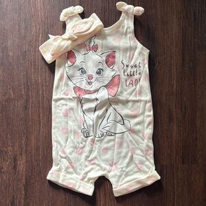 Disney Print Romper with Matching Bow, size 2T